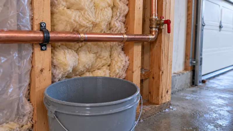New copper segment after burst pipe repair