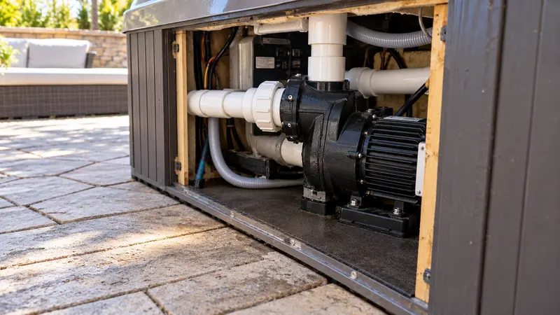 Dry equipment cabinet after pump union repair