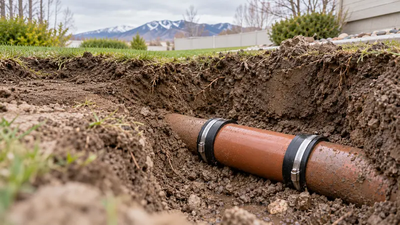 New sewer pipe section after targeted repair